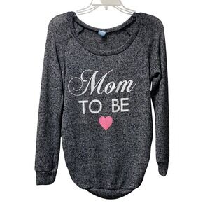 Cloudless Womens Mom To Be Maternity Top Charcoal Gray Marl Small NT4318M-CHAR